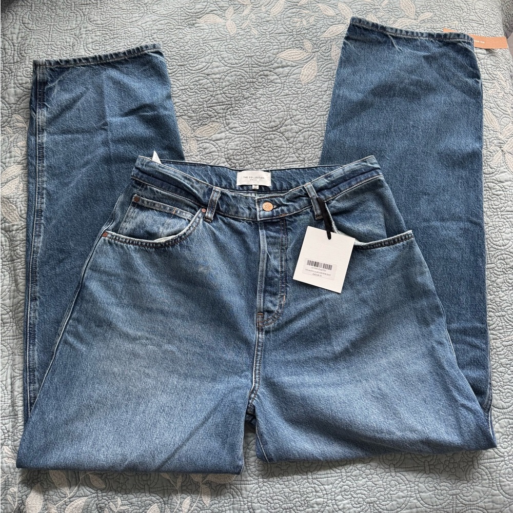 NWT The Collection by Reformation Magnolia Mid Rise Bow Jeans Size 31